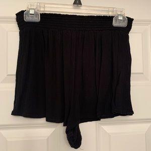 Out From Under Black Flowy Shorts